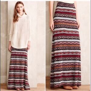 Anthropologie Cecilia Prado Patchstripe Maxi Knit Skirt XS Boho Maximalist